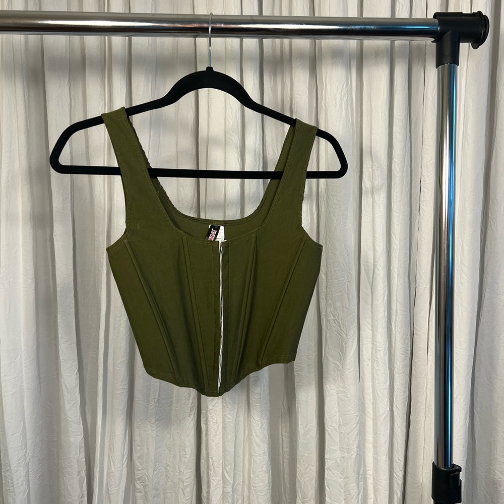 Olive Green JNK Corset Top